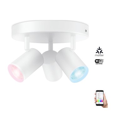 WiZ - LED RGBW dimmbare Einbauleuchte IMAGEO 3xGU10/4,9W/230V 2200-6500K Wi-Fi CRI 90 weiß