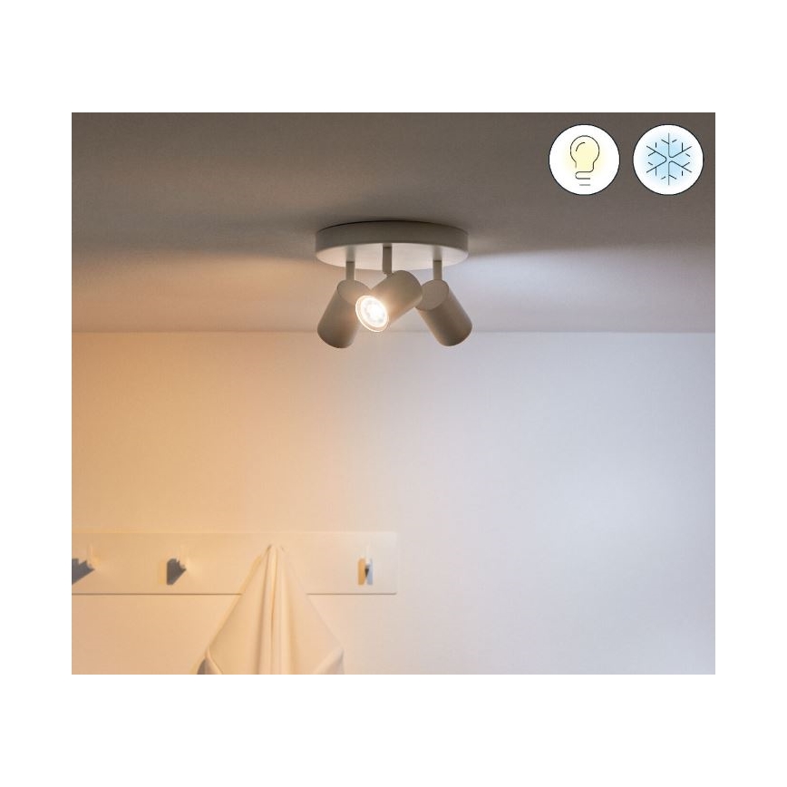 WiZ - LED RGBW dimmbare Einbauleuchte IMAGEO 3xGU10/4,9W/230V 2200-6500K Wi-Fi CRI 90 weiß