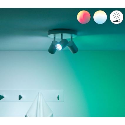 WiZ - LED RGBW dimmbare Einbauleuchte IMAGEO 3xGU10/4,9W/230V 2200-6500K Wi-Fi CRI 90 weiß