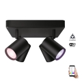 WiZ - LED RGBW dimmbare Einbauleuchte IMAGEO 4xGU10/4,9W/230V 2200-6500K Wi-Fi CRI 90 schwarz