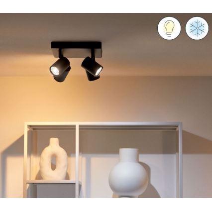 WiZ - LED RGBW dimmbare Einbauleuchte IMAGEO 4xGU10/4,9W/230V 2200-6500K Wi-Fi CRI 90 schwarz