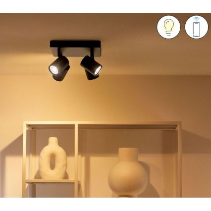 WiZ - LED RGBW dimmbare Einbauleuchte IMAGEO 4xGU10/4,9W/230V 2200-6500K Wi-Fi CRI 90 schwarz