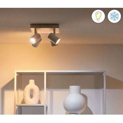 WiZ - LED RGBW dimmbare Einbauleuchte IMAGEO 4xGU10/4,9W/230V 2200-6500K Wi-Fi CRI 90 weiß