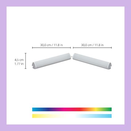 WiZ - SET 2x Dimmbare LED-RGBW-Lampe BAR LED/5,5W/230V 2200-6500K Wi-Fi