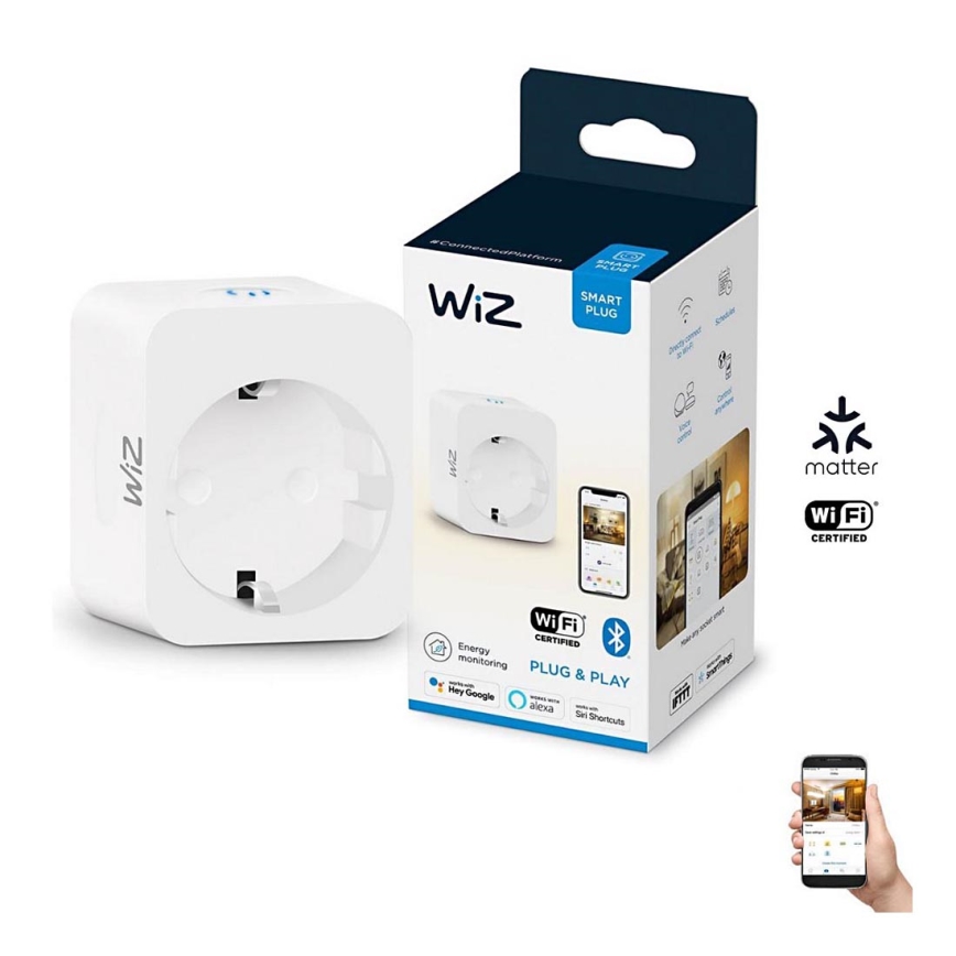 WiZ - Smart-Steckdose F 2300W + Leistungsmesser Wi-Fi SCHUKO