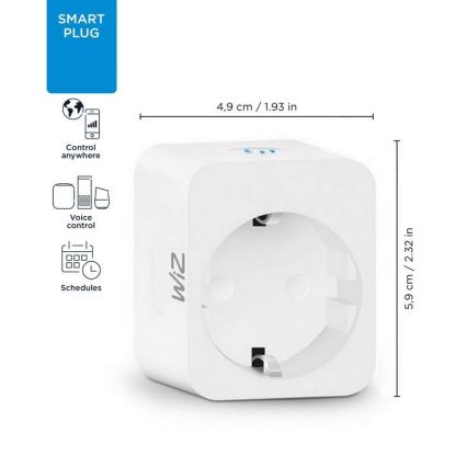 WiZ - Smart-Steckdose F 2300W Wi-Fi SCHUKO