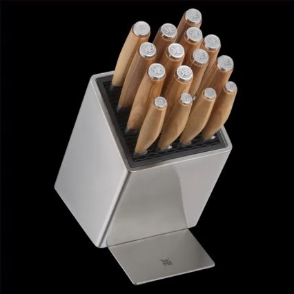 WMF - Küchenmesserset GRAND WOOD mit Messerblock, 6-teilig