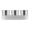 WMF - Selbstbewässernder Kräutertopf 3 Stk. GOURMET weiß/Edelstahl