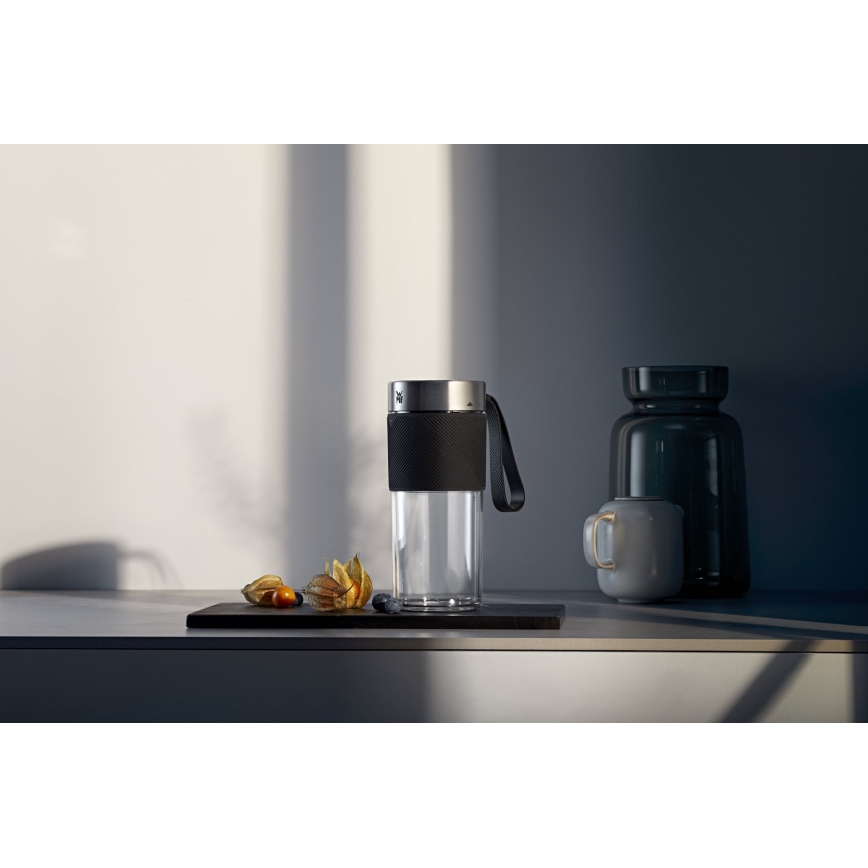 WMF - Tragbarer Smoothie-Mixer KITCHENminis 50W/7,4V 1200 mAh Edelstahl