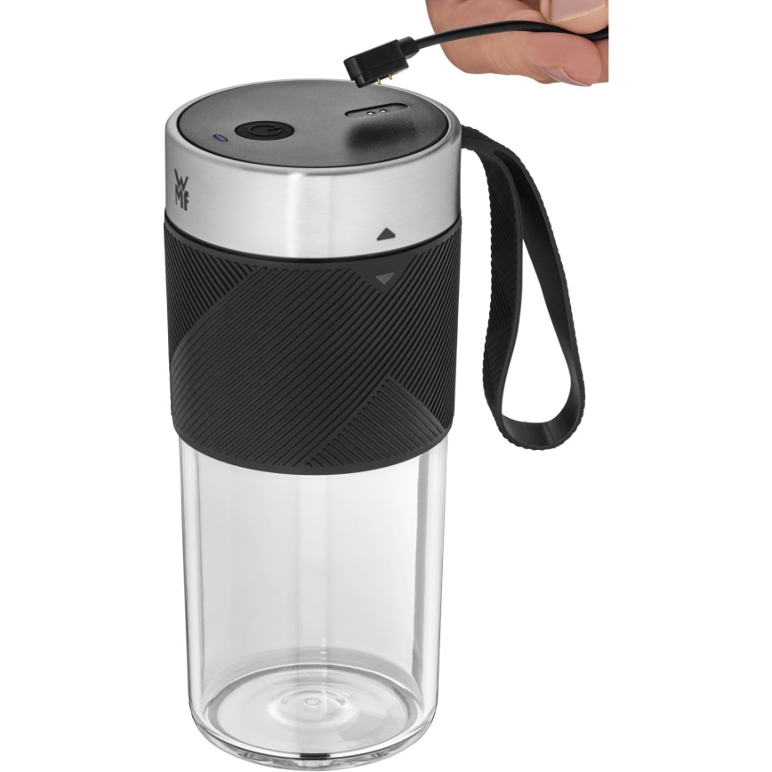 WMF - Tragbarer Smoothie-Mixer KITCHENminis 50W/7,4V 1200 mAh Edelstahl