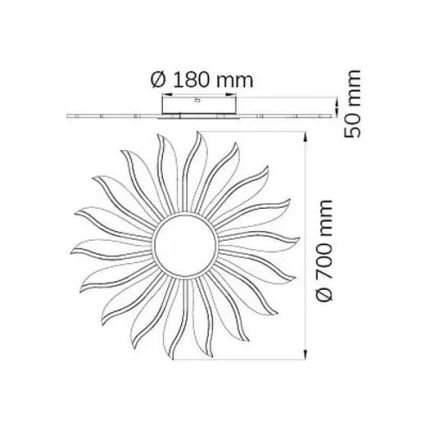 Wofi 10481 – Dimmbare LED-Wandleuchte SUNA LED/46W/230V