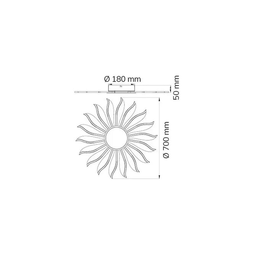 Wofi 10481 – Dimmbare LED-Wandleuchte SUNA LED/46W/230V