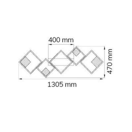 Wofi 10691 - LED dimmbare Deckenleuchte JADE LED/45W/230V