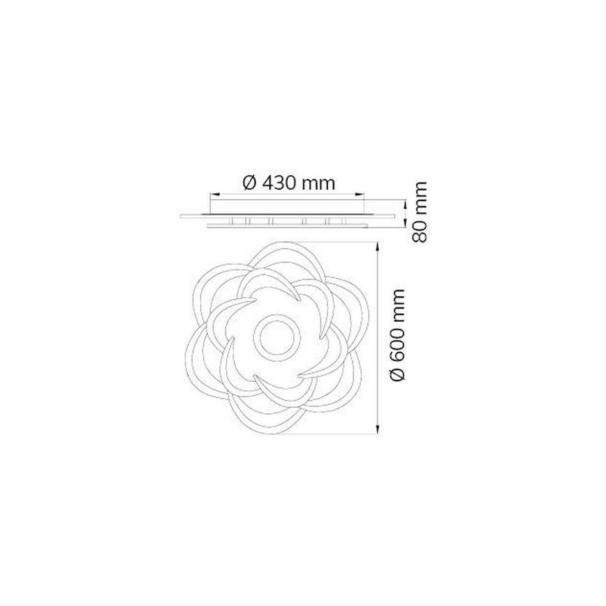 Wofi 11209 - Dimmbare LED-Deckenleuchte ICA LED/47W/230V 2700-5500K + Fernbedienung
