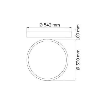 Wofi 11219 – Dimmbare LED-Deckenleuchte SHAY LED/37W/230V