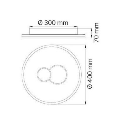 Wofi 11246 - Dimmbare LED-Deckenleuchte NADRA LED/27W/230V