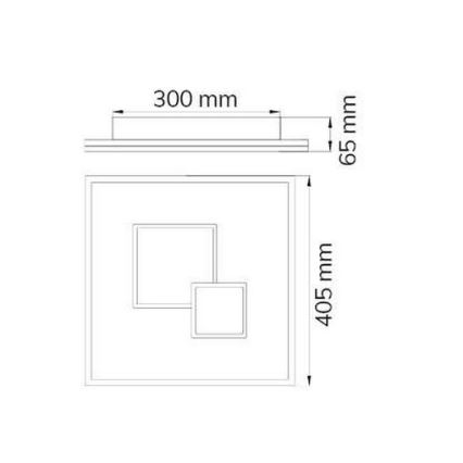 Wofi 11247 - Dimmbare LED-Deckenleuchte NADRA LED/27W/230V