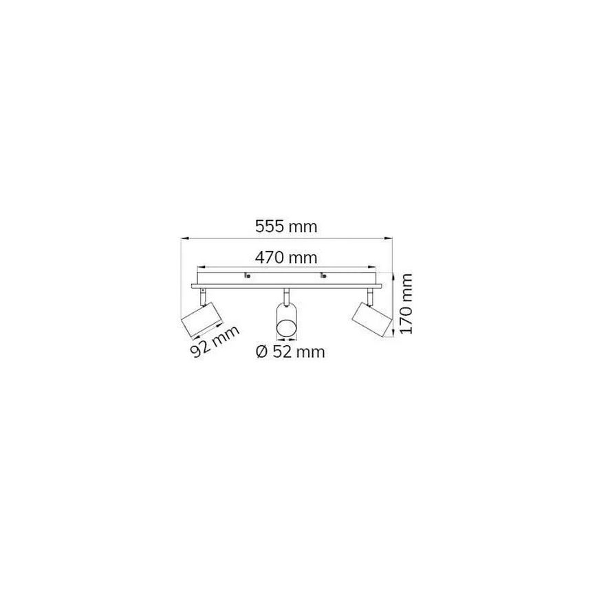 Wofi 11591 - LED Einbauleuchte BALI 3xGU10/5W/230V + 2xLED/6W/230V 3000K