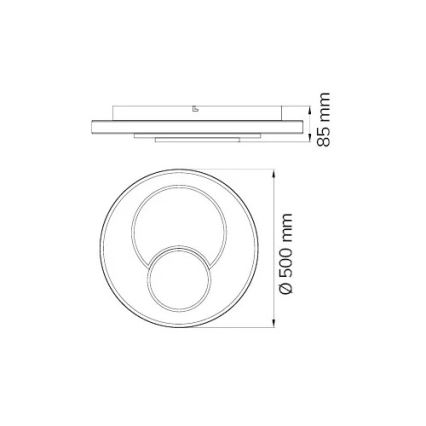 Wofi 11609 – Dimmbare LED-Deckenleuchte FELA LED/34W/230V 3000K