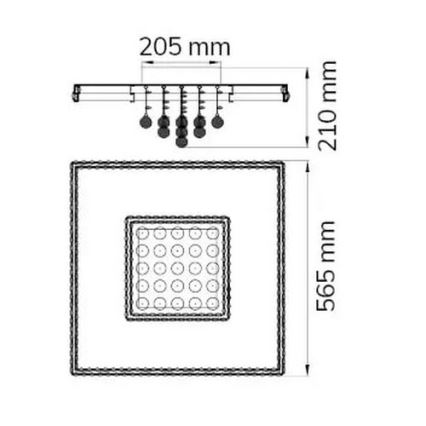 Wofi 11638 – Dimmbare LED-Deckenleuchte MEDLEY LED/51,5W/230V 2800-5500K + Fernbedienung