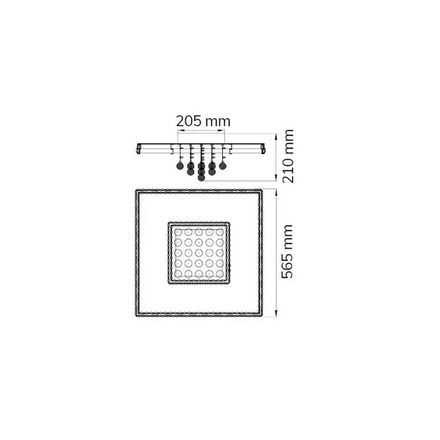 Wofi 11638 – Dimmbare LED-Deckenleuchte MEDLEY LED/51,5W/230V 2800-5500K + Fernbedienung