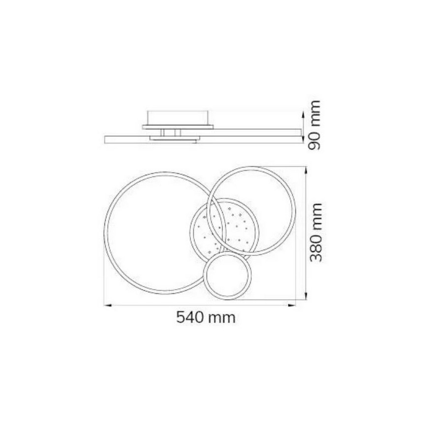Wofi 11656 – Dimmbare LED-Aufbauleuchte KIAH LED/32,5W/230V