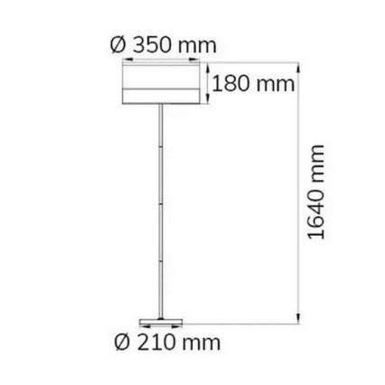 Wofi 11765 - Stehleuchte DAVIE 1xE27/40W/230V