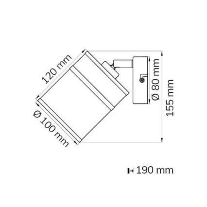 Wofi 11771 – Wandstrahler DAVIE 1xE14/28W/230V