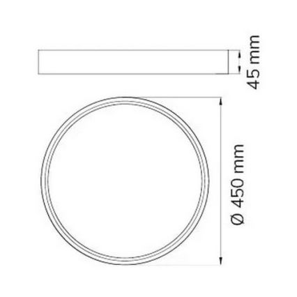 Wofi 12055 - LED dimmbares Deckenleuchte DUBAI LED/27,5W/230V weiß