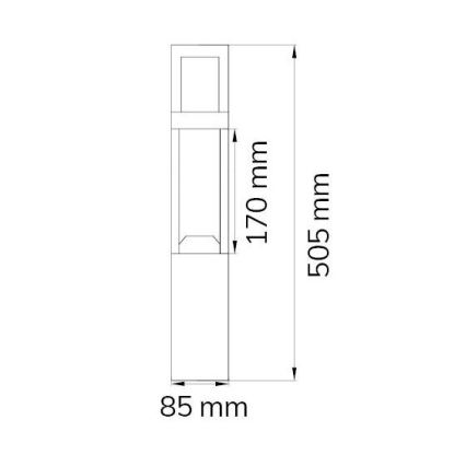 Wofi 12228 - Outdoor-LED-Lampe SIERRA LED/10W/230V IP54 50,5 cm