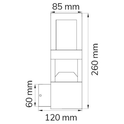 Wofi 12244 - Outdoor-LED-Wandleuchte SIERRA LED/10W/230V IP54