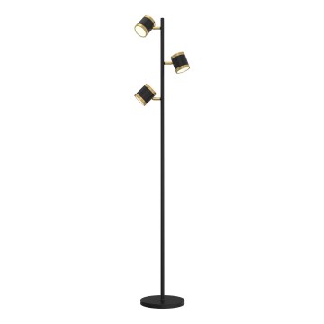 Wofi 3003-304S - Dimmbare LED-Stehlampe TOULOUSE 3xLED/7W/230V schwarz/gold