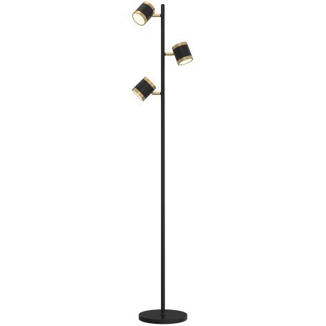 Wofi 3003-304S - Dimmbare LED-Stehlampe TOULOUSE LED/21W/230V schwarz/golden