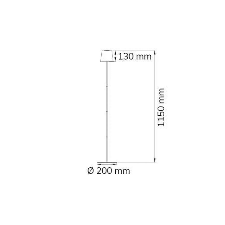 Wofi 3015.01.64.9000 - Dimmbare LED-Stehleuchte mit Touch-Funktion GENK LED/2W/5V 2000 mAh
