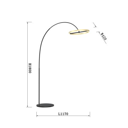 Wofi 3016-104L - Dimmbare LED-Stehlampe BREST LED/21W/230V