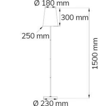 Wofi 3329.01.10.6000 - Stehleuchte FYNN 1xE27/60W/230V schwarz