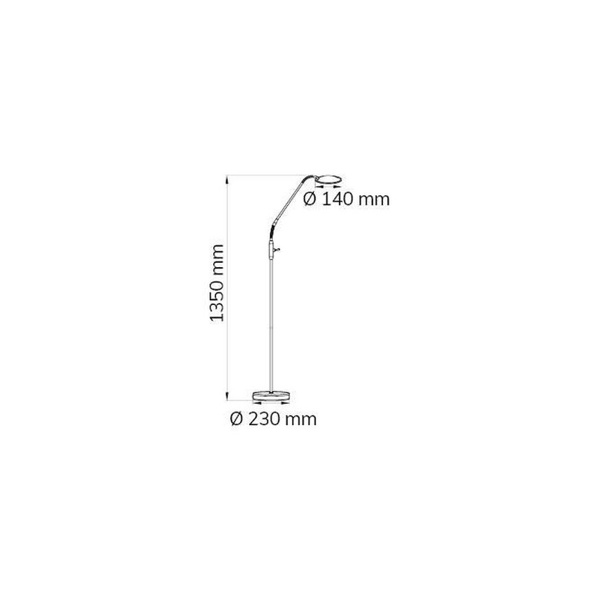 Wofi 3446.01.32.7000 - Dimmbare LED-Stehlampe ORTA LED/12W/230V Messing