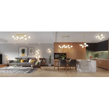 Wofi 4014-201 - LED-Wandbeleuchtung NANCY 2xG9/3,5W/230V golden/weiß