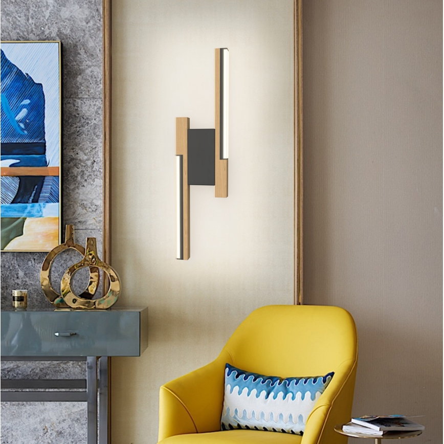 Wofi 4031-206- LED-dimmbare Wandleuchte PALERMO 11W/230V Kautschukholz