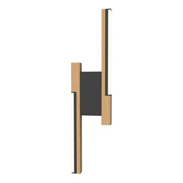 Wofi 4031-206 - LED dimmbares Wandleuchte PALERMO 11W/230V Holz/Schwarz