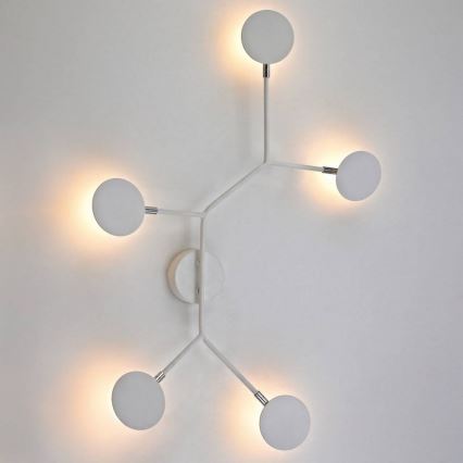Wofi 446604109000 - LED Wandleuchte BELIZE 5xLED/5W/230V 3000K Weiß