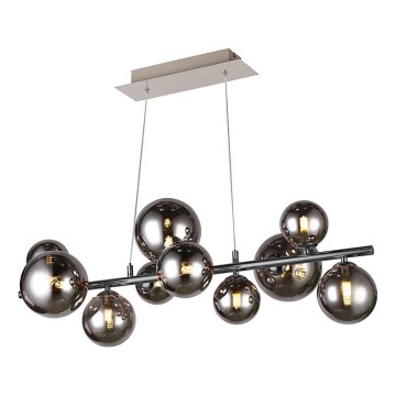 Wofi 6014.10.24.9000 - LED Hängeleuchte VILLA 10xG9/3W/230V schwarz/glänzender Chrom