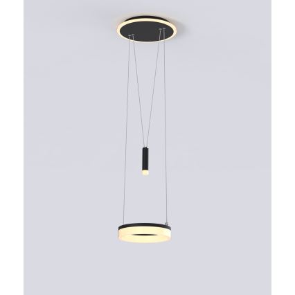 Wofi 6054-302 - LED dimmbare Hängeleuchte an Seil JESSE LED/15,5W/230V schwarz