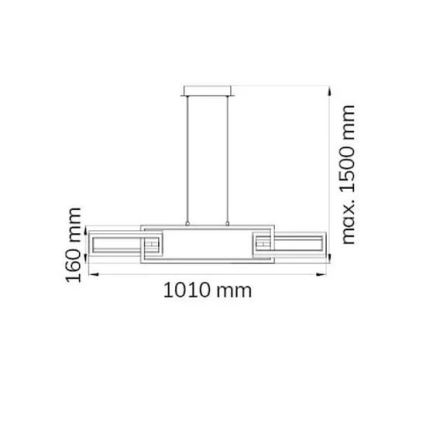 Wofi 6133.03.64.9000 - Dimmbare LED-Hängeleuchte an Schnur MURIEL LED/26W/230V