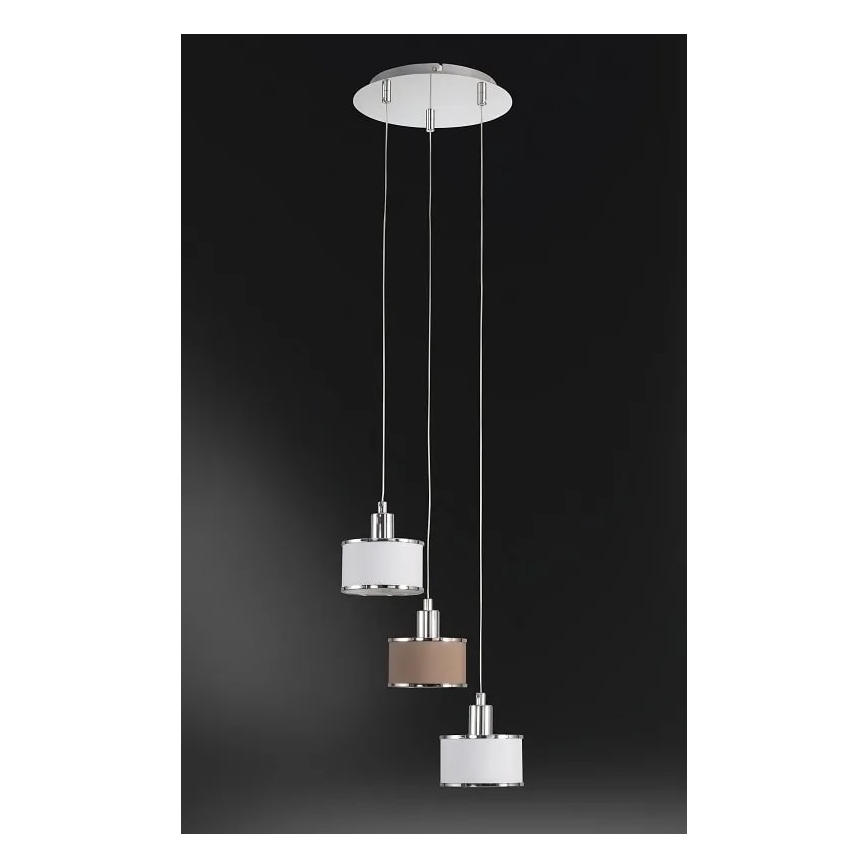 Wofi 619903019000 - Hängeleuchte an Schnur CIARA 3xE14/28W/230V