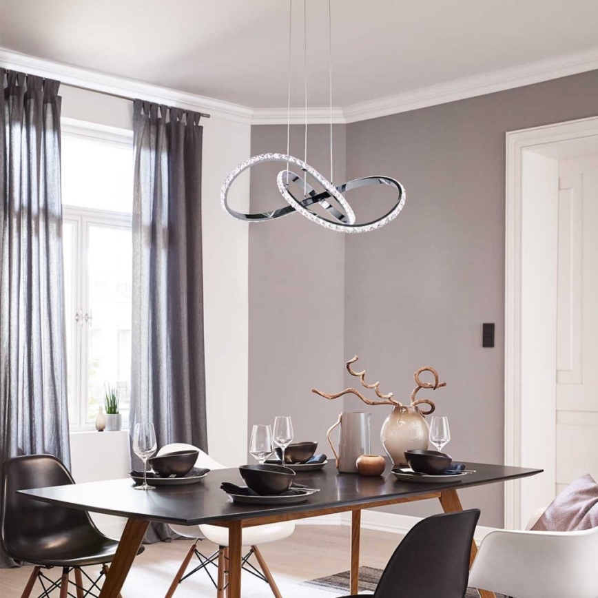 Wofi 6912.01.01.7000 - Dimmbare LED-Hängeleuchte an Schnur PRISMA LED/25W/230V