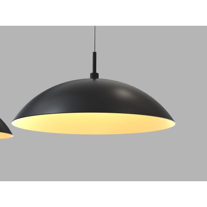 Wofi 7001-304 - Dimmbare LED-Hängeleuchte an Schnur ROSCOFF LED/29W/230V schwarz/golden