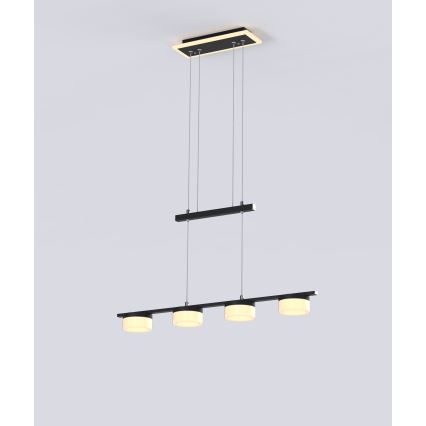 Wofi 7054-502 - Dimmbare LED-Hängeleuchte an Schnur JESSE LED/21W/230V schwarz