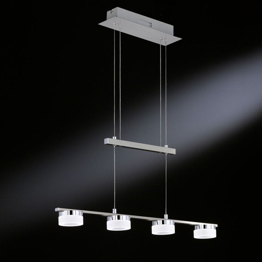 Wofi 7175.04.54.7000 - Dimmbare LED-Hängeleuchte an Schnur LOGAN 4xLED/4W/230V