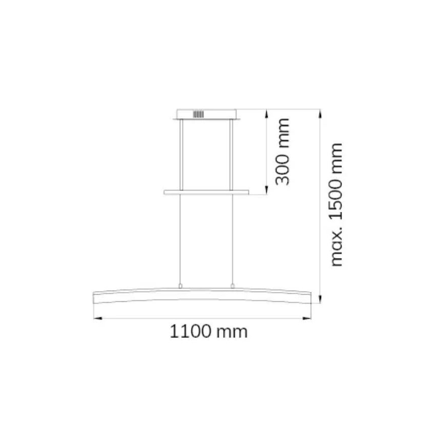 Wofi 7230.01.64.6000 - Dimmbare LED-Hängeleuchte an Schnur FERROL LED/28W/230V